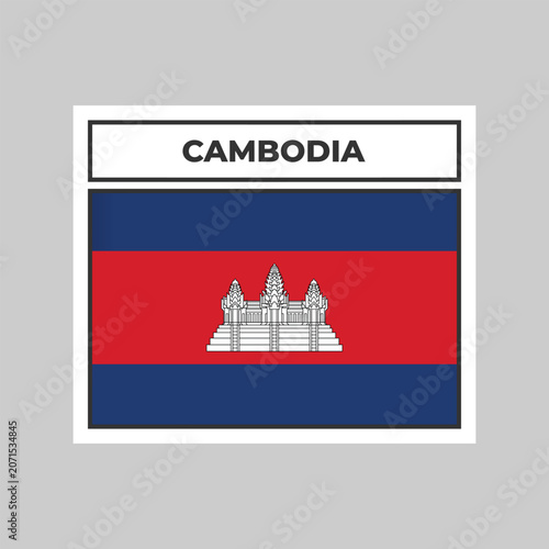 National Flag of Cambodia Illustration Design