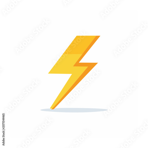 Yellow lightning bolt icon on white background