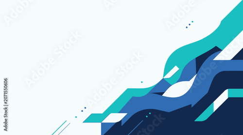 VOLK group creates abstract illustration with geometric shapes and lines