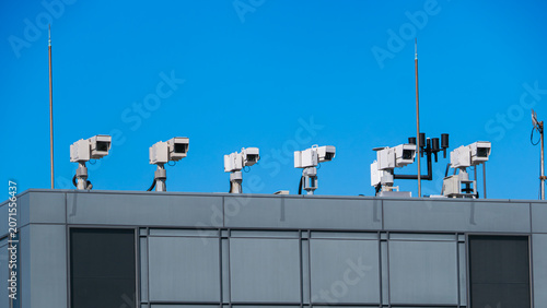 security cameras on the roof
