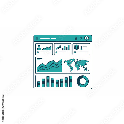 Travel Flat Icon Vector Illustration for Digital Business Technology Concept with Computer, Mobile, Tablet, Web Interface, Calendar, Data Chart and Internet Design Elements