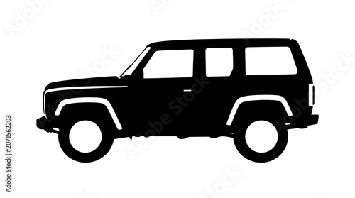 White Line Outline Jeep Suv Transparent Background