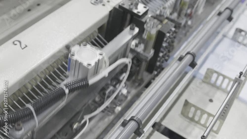 Industry machine working, Plastic bag shopping bag production machine, Factory machine working. Manufacturing system, Industrial automation, Production line.