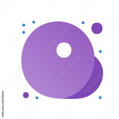 Purple Abstract Circle Icon with Dots