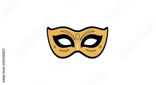 Golden Masquerade Ball Mask.