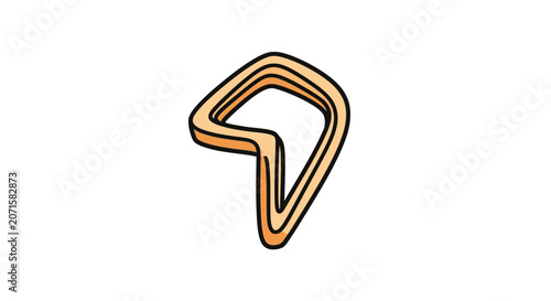 Golden racing track symbol icon.