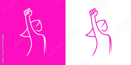Bild auf Leinwand Logo Día Internacional de la Mujer
