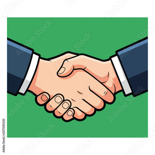 A handshake between two people