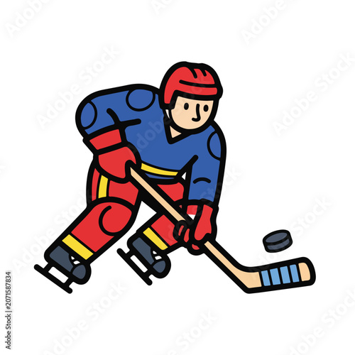 A hockey player in action on ice