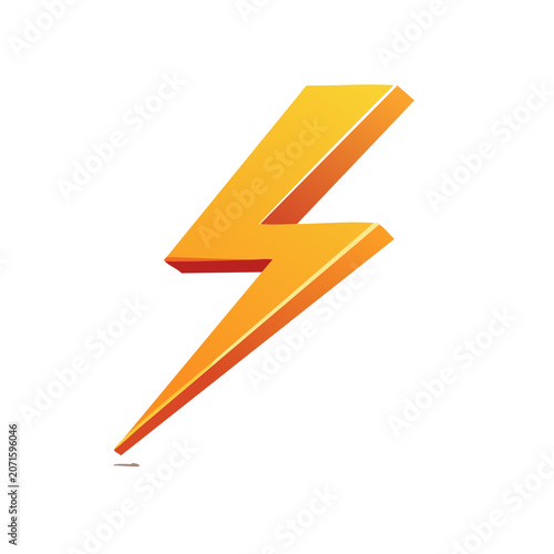 Flat lightning bolt vector icon