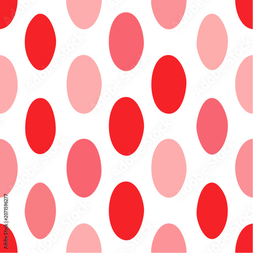 Seamless red and pink oval geometric pattern