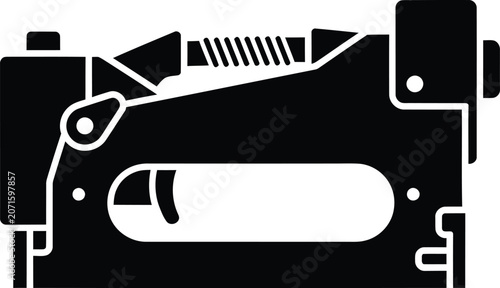 Canvastavla Silhouette vector construction staple gun tool for home improvement design