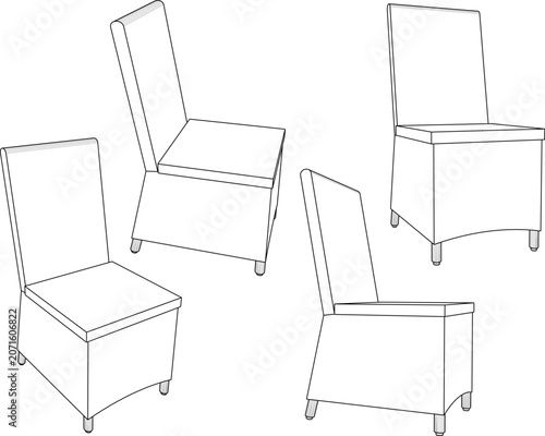 Fotografie Premium 3D asset of a classic traditional rattan chair with detailed PBR materia