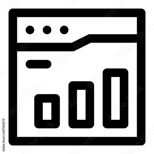 Website Analytics Bar Chart Icon