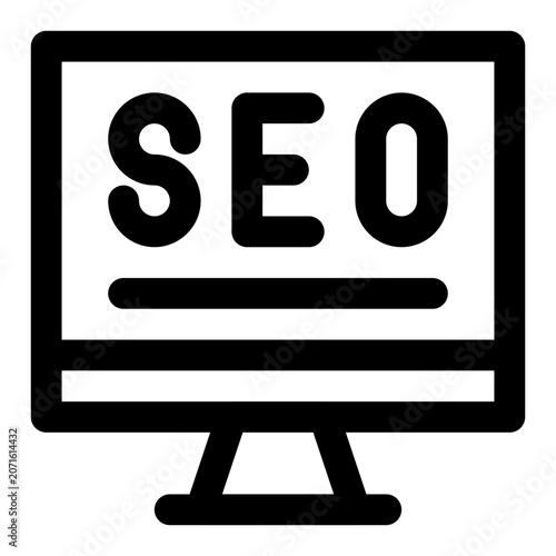 SEO Dashboard Monitor Display Icon