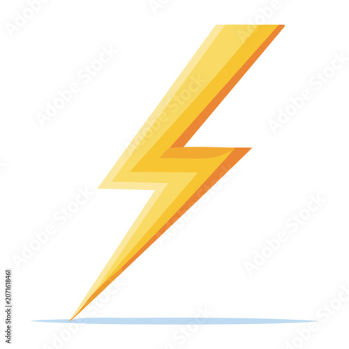 Yellow lightning bolt icon on white background