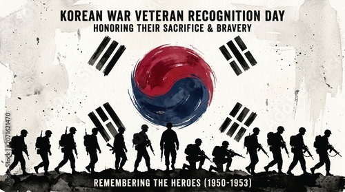 Korean War Veterans Honored with Silhouetted Soldiers and