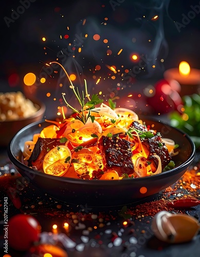 Delicious Italian pasta with tomato sauce.