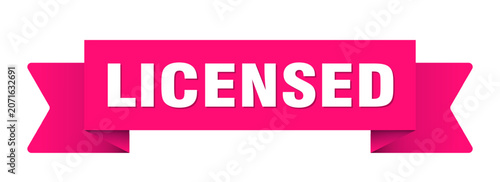 Foto licensed ribbon isolated on transparent background