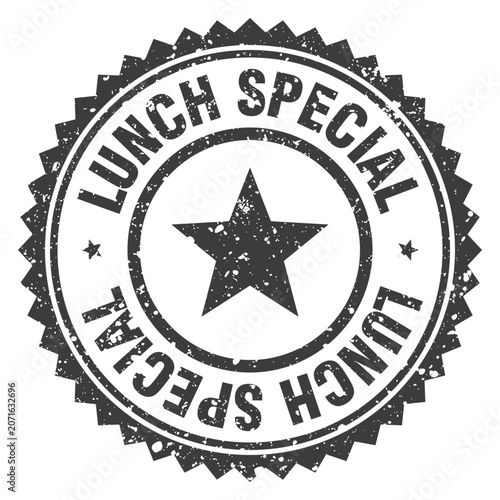 Konstfotografi lunch special black grunge round stamp. lunch special stamp