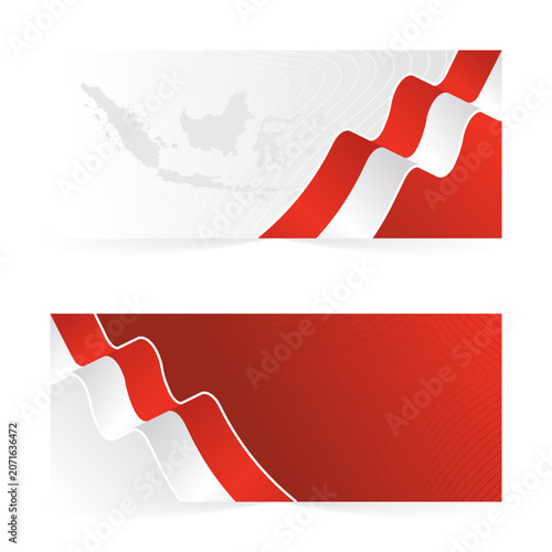 Dynamic independence themed banner with patriotic wave elements.