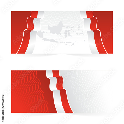 Dynamic independence themed banner with patriotic wave elements.