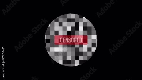 Circular Pixel Censored Overlay Animation For Face Privacy