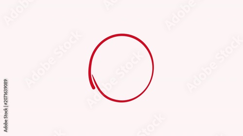 Hand Drawn Circle Marker Animation Overlay Alpha Channel