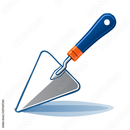 Flat illustration of a masonry trowel