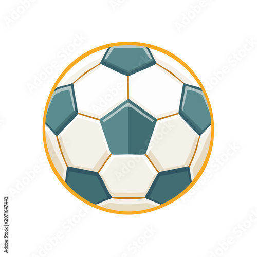 Flat vector illustration of a soccer ball