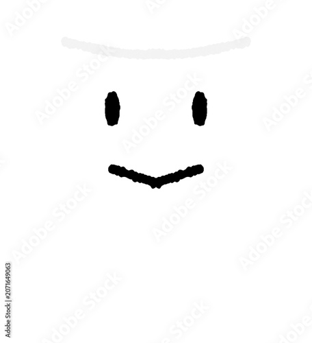 Simple cute smiling face expression illustration