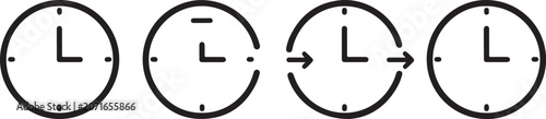 Photos Clock faces, time icons, circular dials, L shape marks
