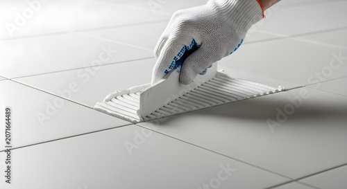 Applying Thin-Set Mortar To A Tiled Surface With A Trowel