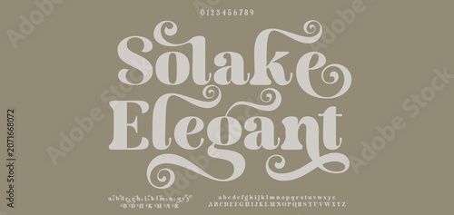 Fotografía Solake Elegant luxury alphabet font logo