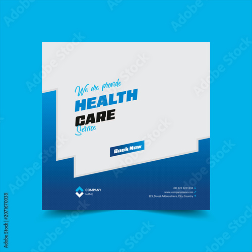 Medical healthcare flyer or digital advertisement square banner template.