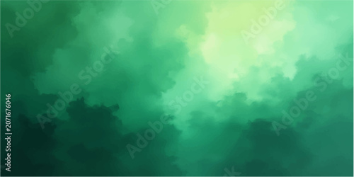 Canvas-taulu Abstract emerald green cloud texture with soft light filtering through