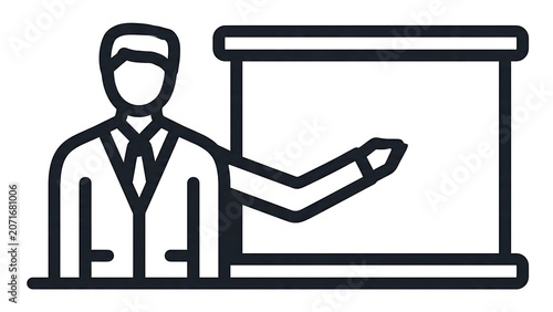 Businessman holding checkmark symbol in office setting.
