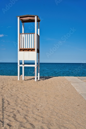 Sandy beach bay in Torre di Bari, Sardinia.