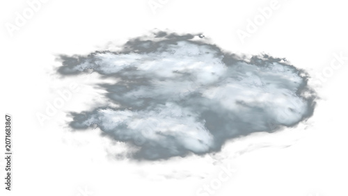 Foto fluffy white cloud isolated on transparent background
