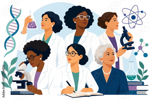 women science collaboration discovery laboratory researcher STEM biologist microbiologist medical scientist professor mentor