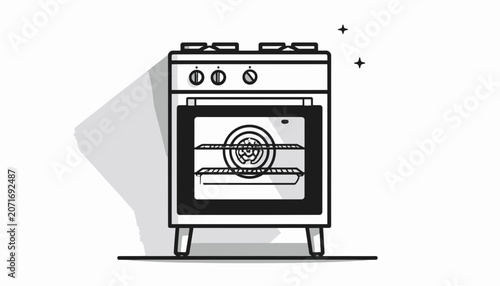 Tableau sur toile Stove Oven Kitchen Appliance Cooking Range.