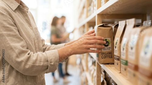 Loyal consumer choosing socially responsible products in retail shopping environment