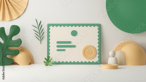 Vibrant claymation decentralized blockchain crypto network floating island data
