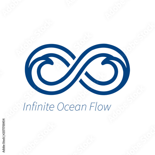 Infinity Ocean Logo – Endless Wave & Modern Coastal Brand Identity