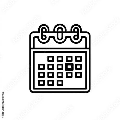 Simple Wall Calendar Icon Design.