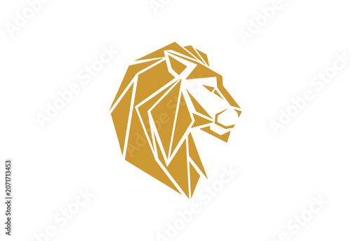 lion head logo design concept for branding and identity.