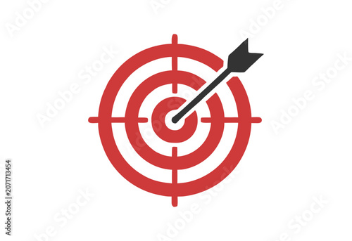 arrow target logo design concept for branding and identity.
