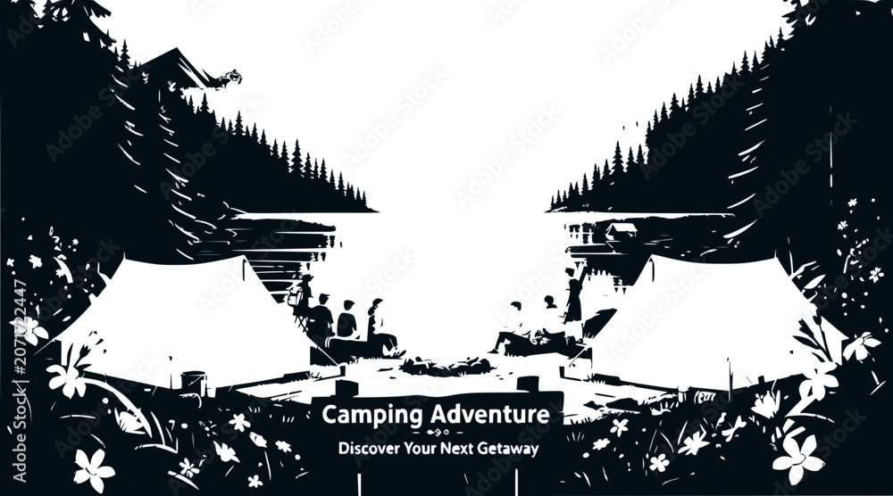 Fototapeta premium camping adventure in nature