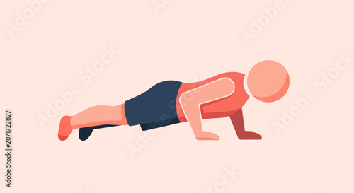 Man doing push up exercise.