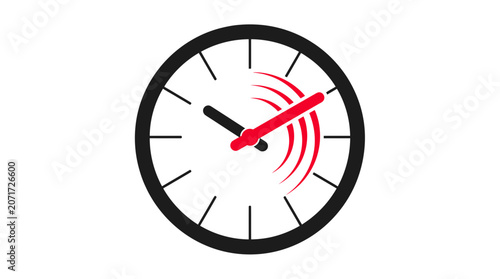 Tableau sur toile Clock icon representing urgent time, deadline, or punctuality concept